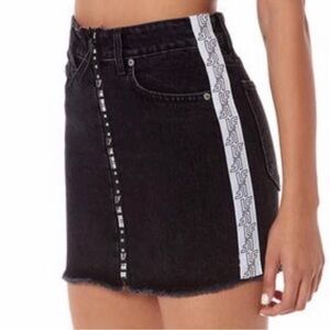 LF The Brand Black Branded Denim Mini
Skirt